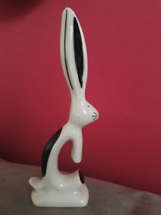Zając figurka Ćmielów, New Look, l.60te, Picasiak, K.Czuba