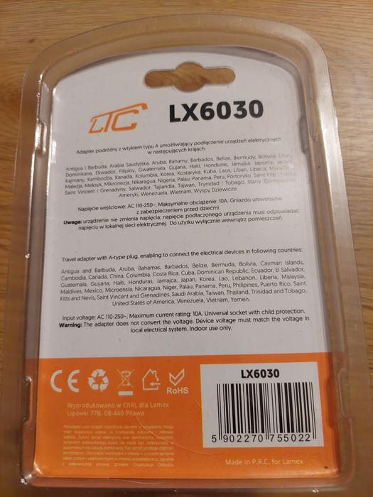 Adapter podróżny USA LTC LX6030