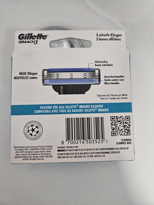 Gilette mach 3 ostrza 8sztuk