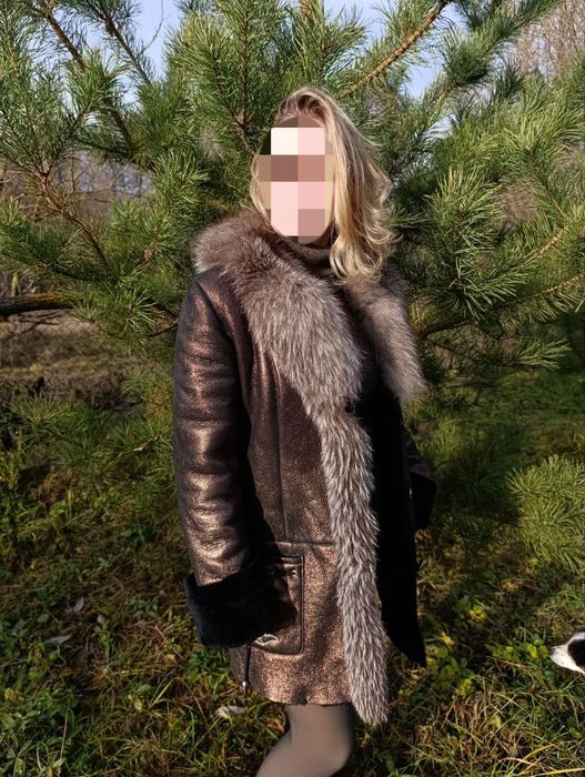 Дубленка натуральная и норковая шапка