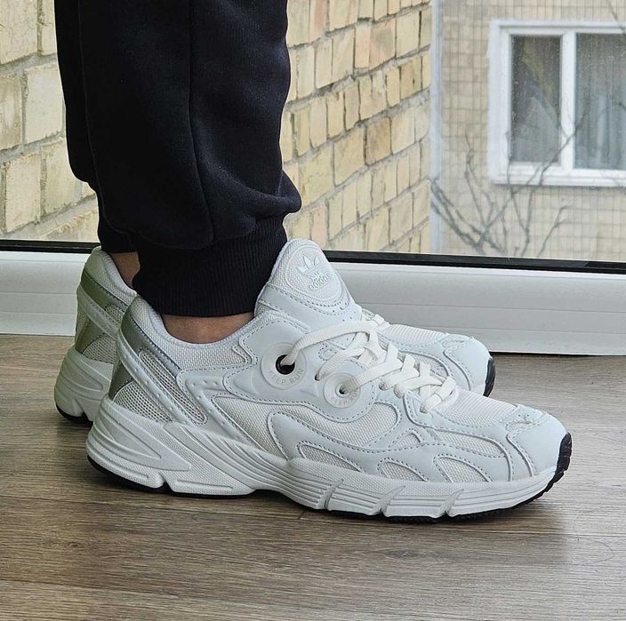 Кроссовки Adidas мужские белые Адидас кожа сеточка