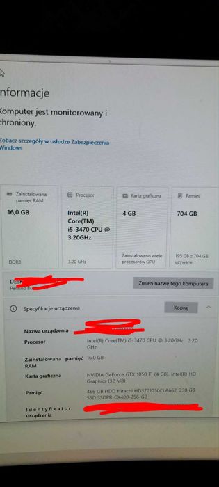Komputer 16GB Ram, Nvidia, Intel