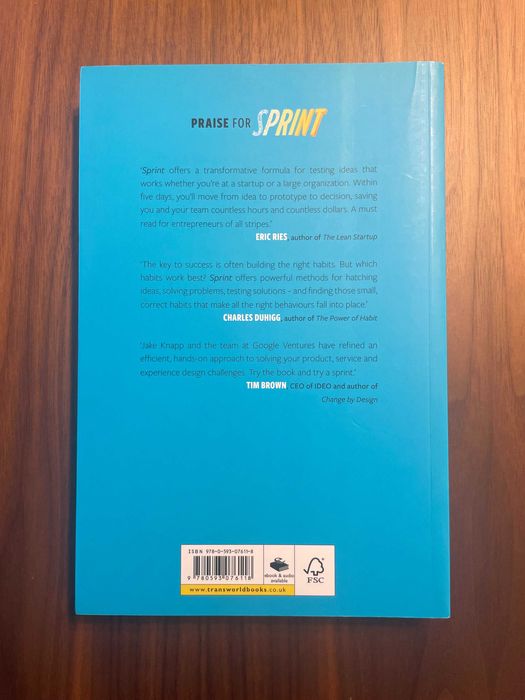 Sprint - Solve big problems and test new ideas in just five days