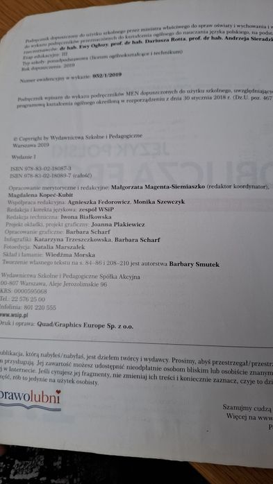 Język polski  Oblicza Epok 1.1