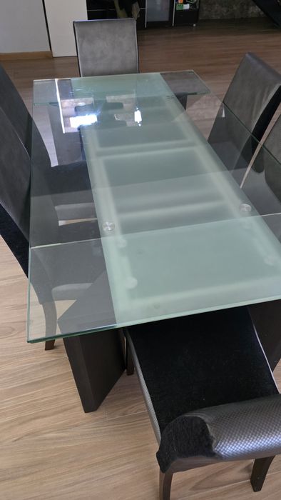 Mesa em Vidro Extensível