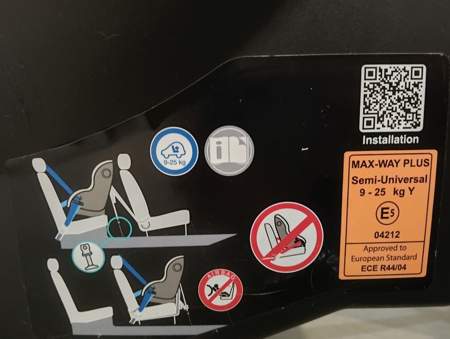 Fotelik Britax Romer Max Way Plus 9-25 kg