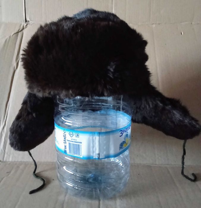 Шапка ушанка кролик натуральный мех хутро