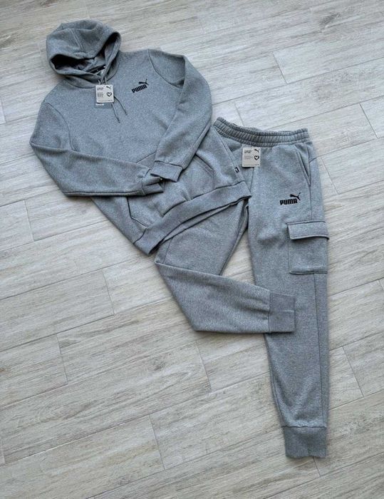 США! Чоловічі спортивні костюми Puma ESS Logo Оригінал На Флісі S-XL