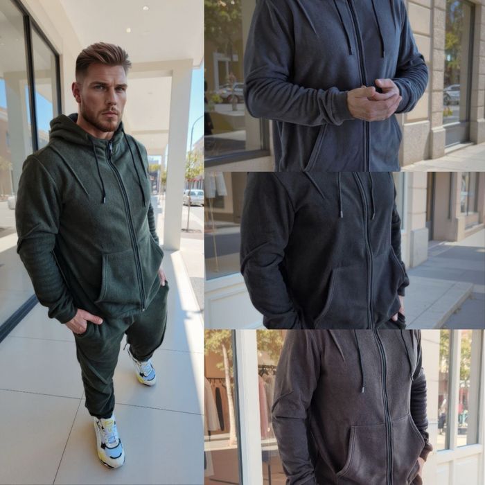 Чоловічий костюм дуже теплий фліс полар  (кофта на блискавці +штани )