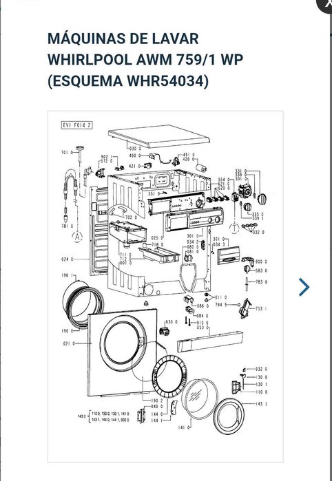 Amortecedor Cuba de lavar roupa Whirlpool