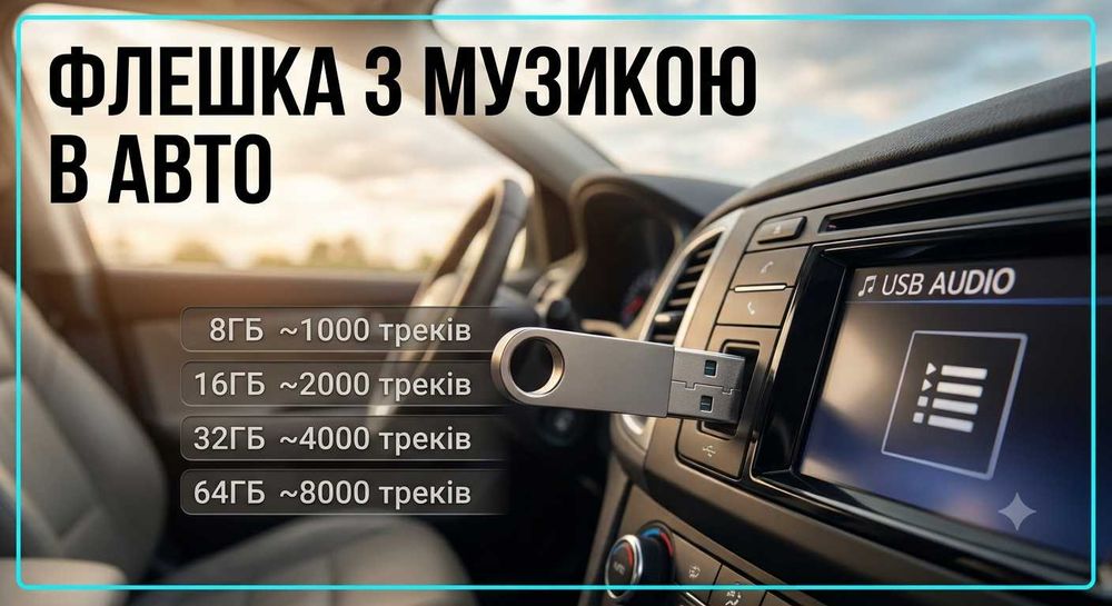 Флешка для машины от 8 до 64 гб