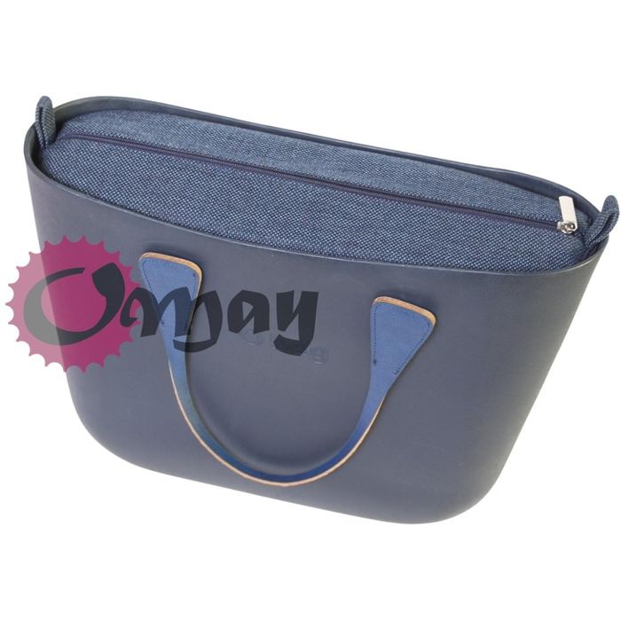 GRANATOWY organizer OBAG STANDARD plecionka niebieska 2 kieszenie OMAY