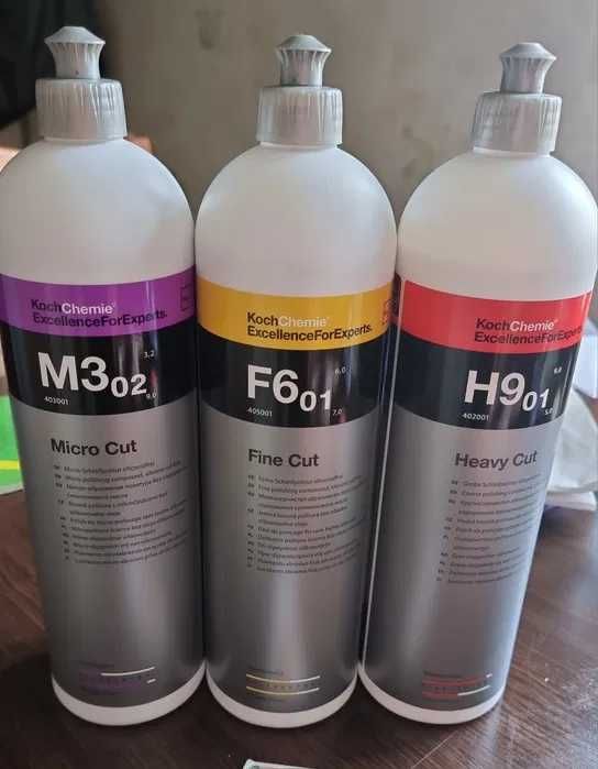 Набір полірувальних паст Koch Chemie H9 F6 M3 / 3х250мл, оригінал / комплект для удаления царапин и голограмм