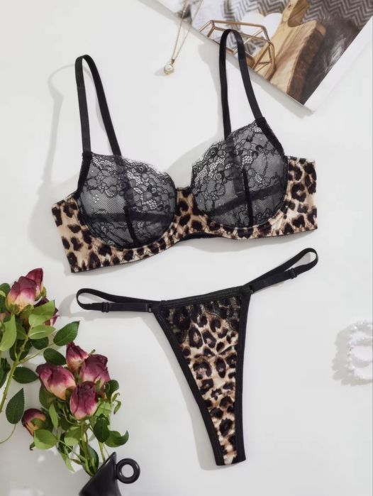 Сексуальний комплект з леопардовим принтом
