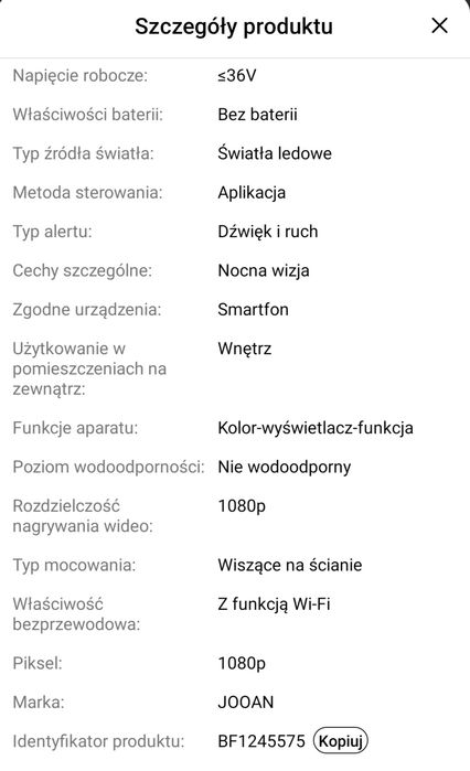 Kamera bezpieczeństwa 1080 P z kolorowym wizjerem obsługa nocne monito