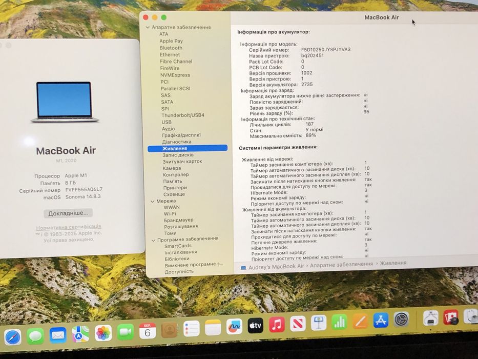 Macbook air 13 m1 2021 8GB 256GB ноутбук макбук