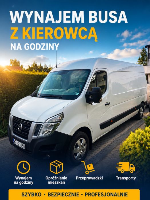 WYNAJEM BUSA Z KIEROWCĄ – przeprowadzki/ transport/ opróżnianie mieszkań