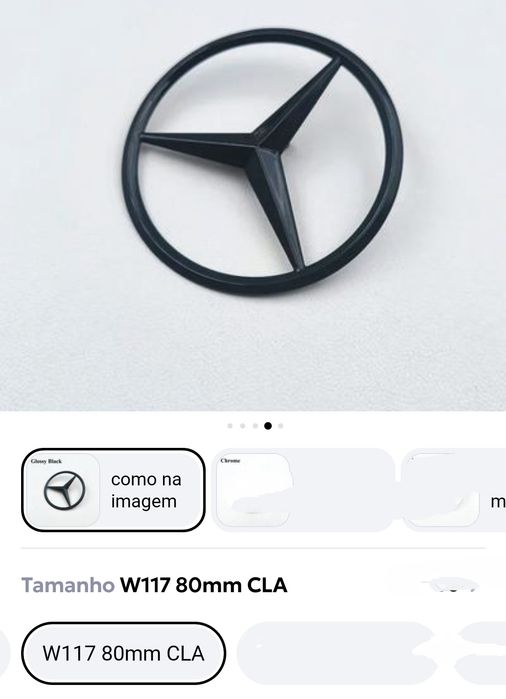Símbolo traseiro Mercedes