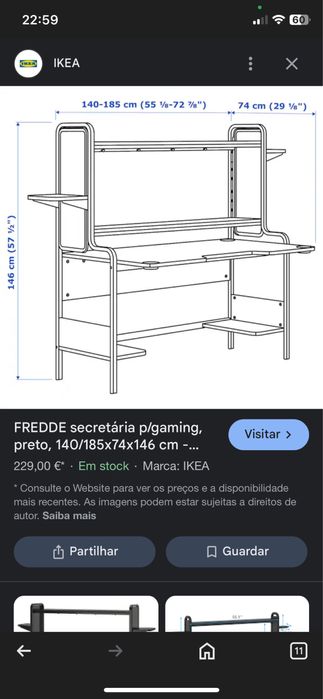 Secretaria ikea como nova