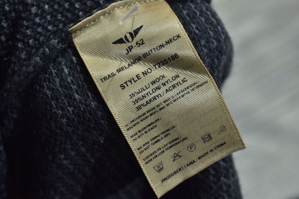 Jean Paul 52 Trail Melange Button Neck Wełniany Sweter Męski L