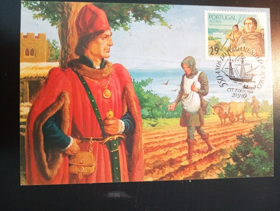 2 Postais Maximos Selos de 1º Dia -Europa CEPT Açores 1989 - Novos	MNH