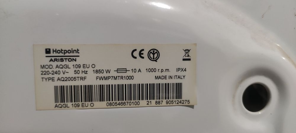 Peças máquinas de lavar Ariston