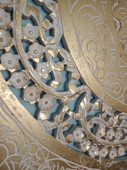 Talha dourada e branca.Mandala  120x120cm.Entrega Setúbal e arredores.