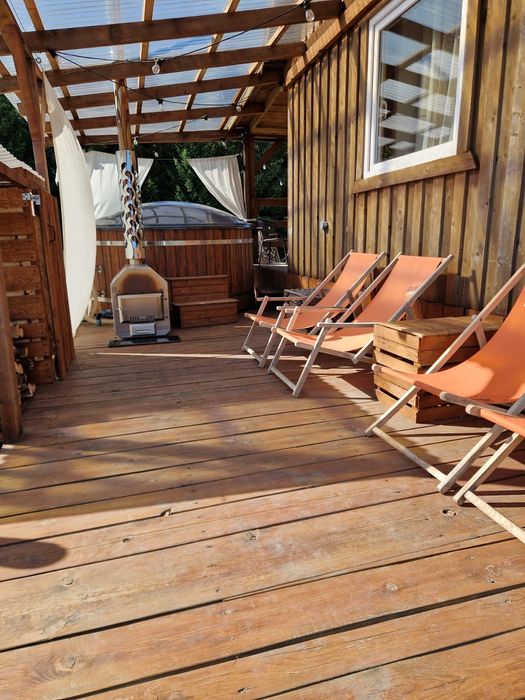 "Zaplecze Lasu" Domki całoroczne z balią drewniane domki z jacuzzi