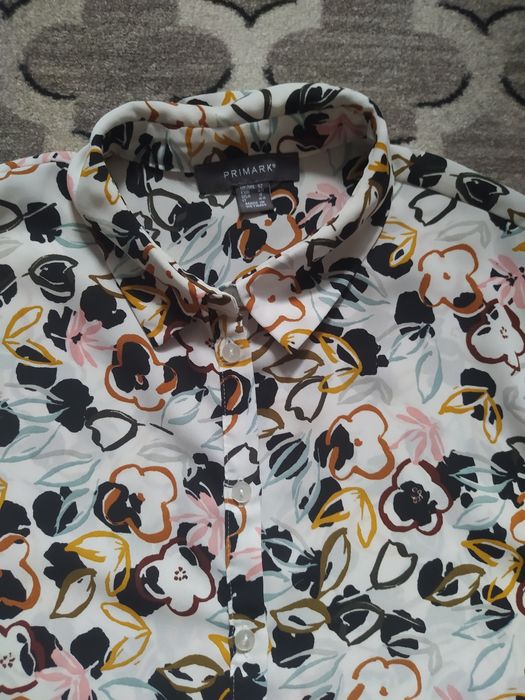 Koszula w kwiaty z długim rękawem Primark szyfonowa jak nowa