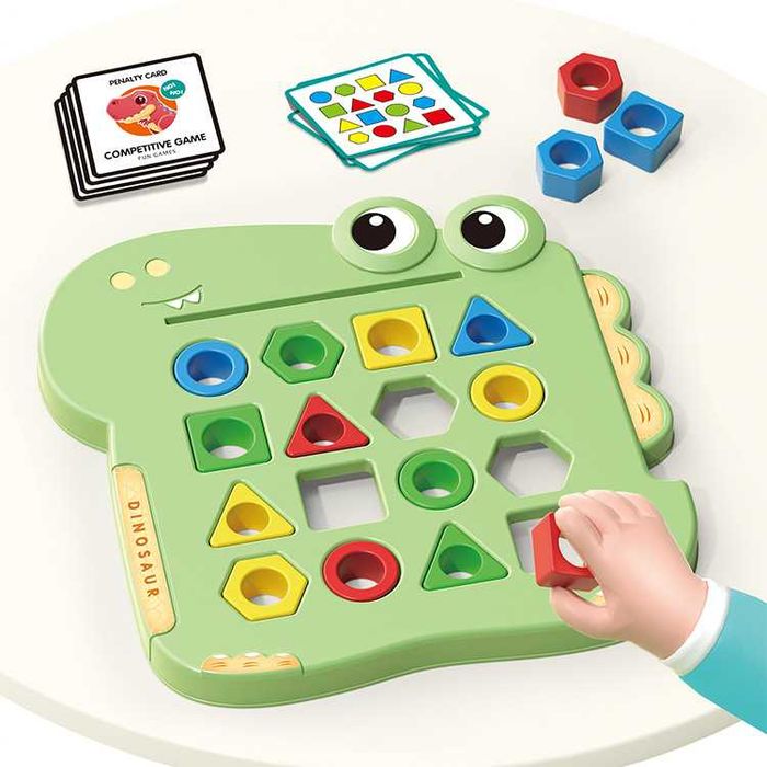 Zestaw Do Nauki Dopasuj Kształty i Kolory Sorter Układanka Edukacyjna