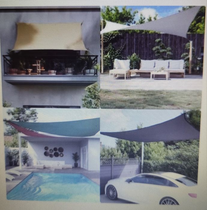 Wodoodporny żagiel ogrodowy, tkanina Oxford, 3,6x3,6 m