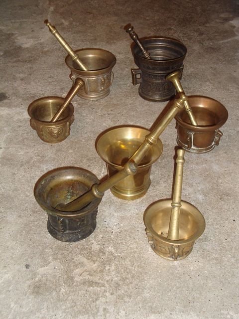Almofariz em Bronze, Séc. XVII, com respectivo pilão
