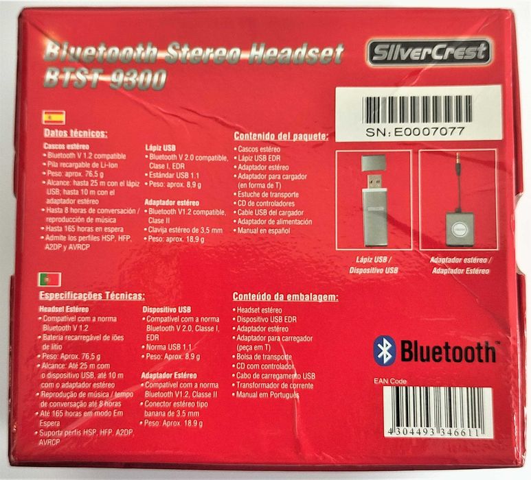 Headset (Phones com Microfone) Bluetooth Stereo64551598271363121