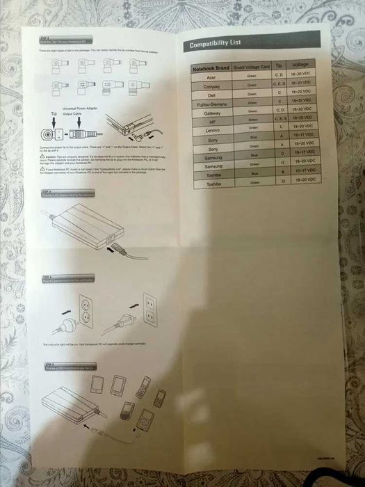 Универсальный AC адаптер под разные гаджеты
