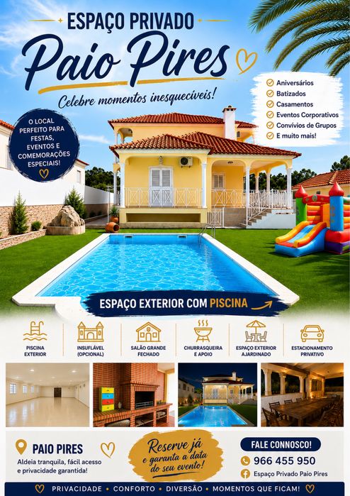 Aluguer de espaço para festas