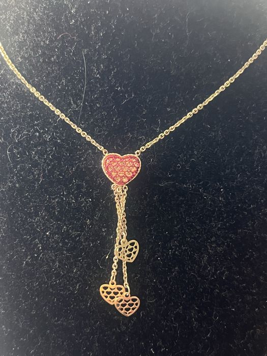 Naszyjnik  z sercem zloto 585