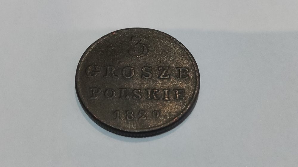 Moneta trzy grosze polskie 1820 rok
