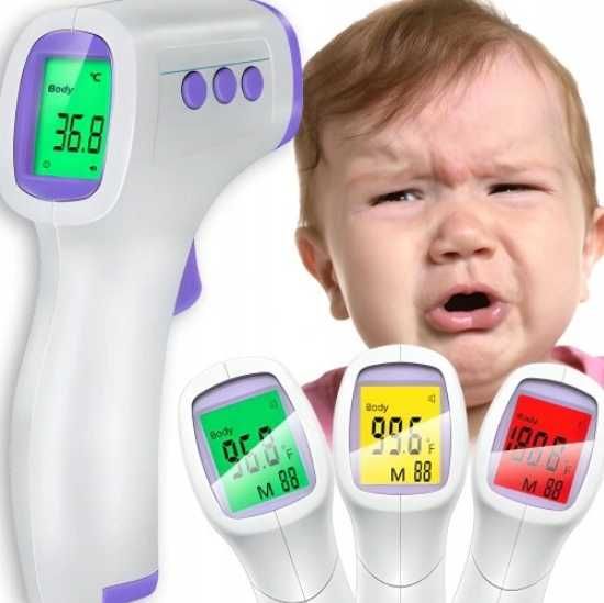 TERMOMETR BEZDOTYKOWY MEDYCZNY podczerwień LCD elektroniczny cyfrowy