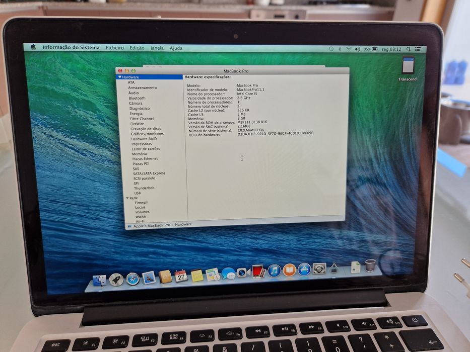 MacBook Pro A1502 Silver Core i564584753216001123