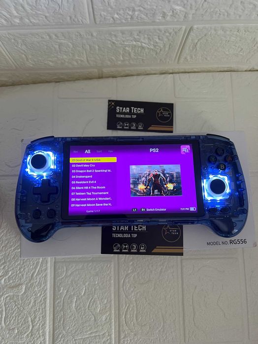 Consola Portátil Anbernic RG556 AMOLED | Preto/Azul