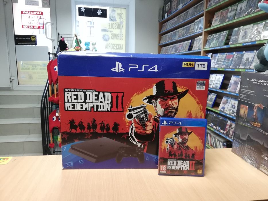 Konsola PS4 Slim 1TB Sony Playstation 4 Pad Gra Red Dead Redemption 2