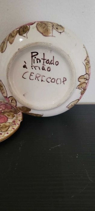 Antiga Caixa / Guarda-Joias em Faiança – Pintada à Mão (CERICOOP)