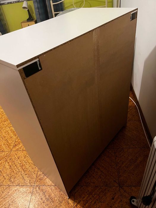 MALM Cómoda c/3 gavetas, branco, 80x78 cm