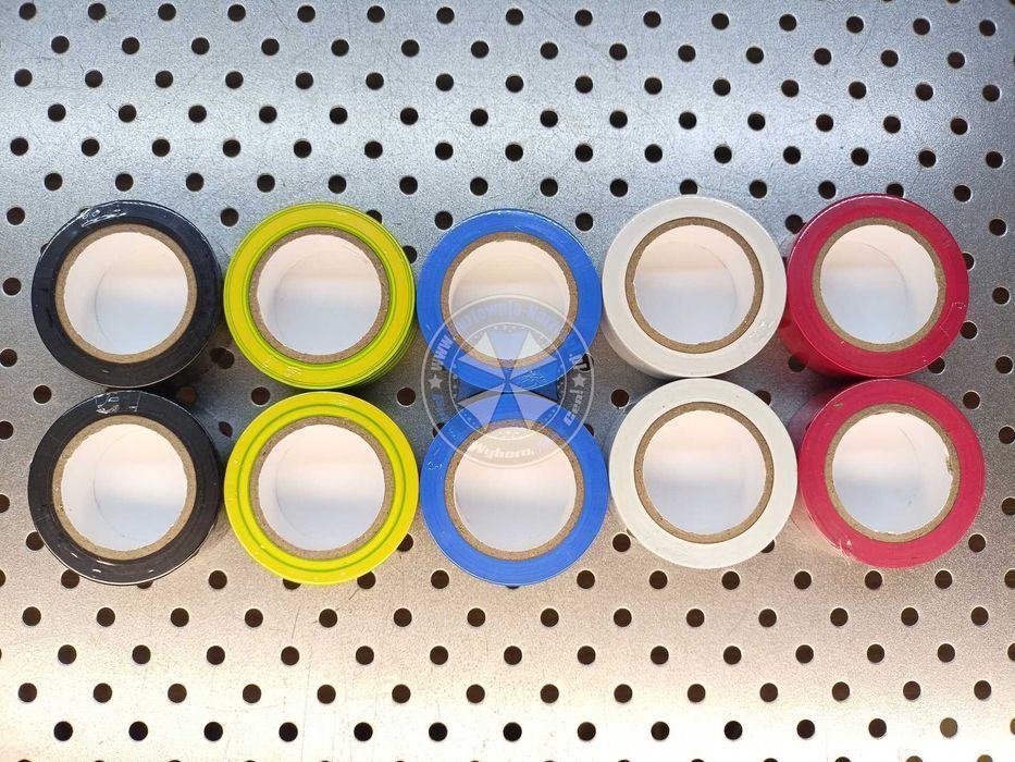 Taśma izolacyjna kolorowa 19mm x 0,13mm x 10m - zestaw 10 sztuk
