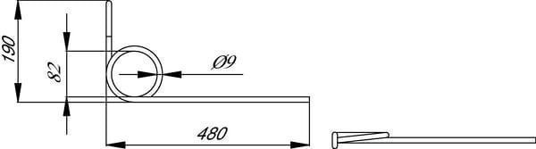 Palec zagarniający, 9 mm 400530GP