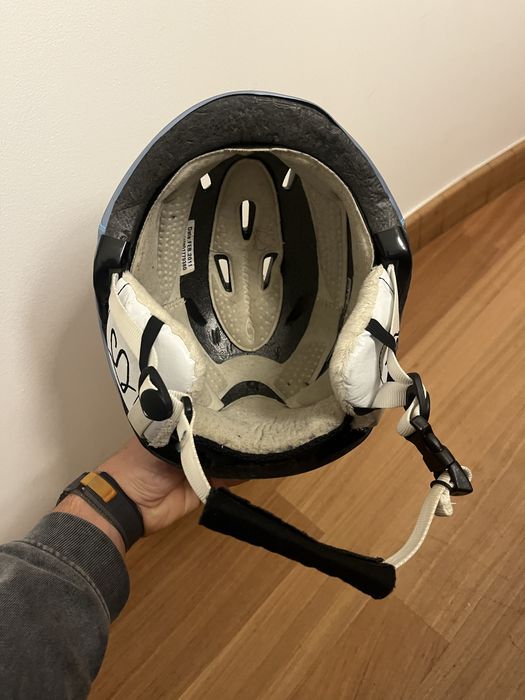 Kask narciarski dzieciecy Salomon srebrnoniebieski