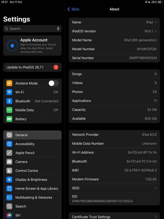 Apple IPad 8 gen | 32GB