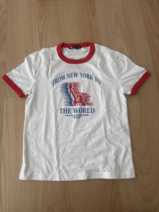 T shirt S  Zara  título: from new york  the world