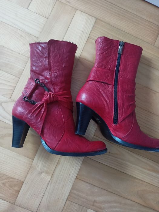 Kozaki botki damskie 37 skóra
