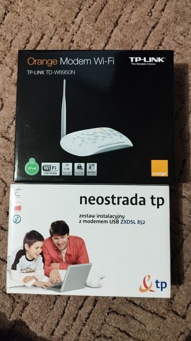Modem router wifi td-w8950n oraz modem zxdsl 852
